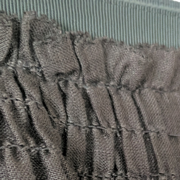 Olive linen lace & eyelet skirt - Picture 5 of 5